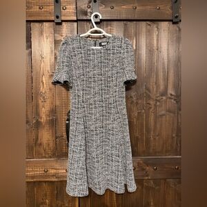 DKNY Women's Monochrome Tweed Mini Dress